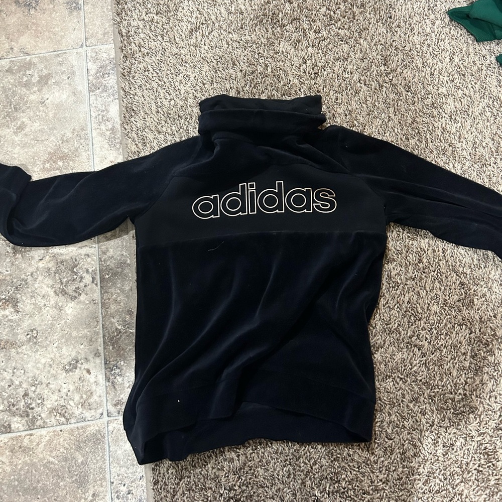 Adidas kids mock neck sweatshirt, size large(14)
